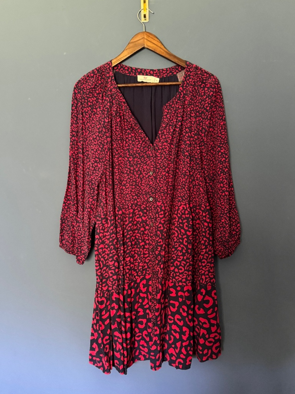Vineyard Vines Leopard Print Tiered Dress 2X